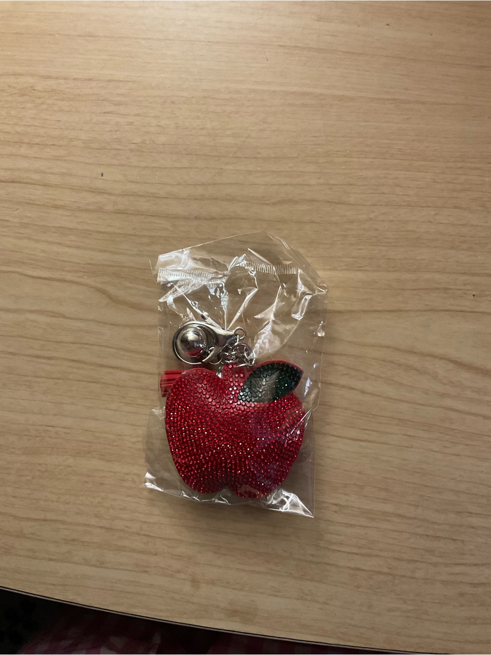 I& R Red Apple Crystal Keychain Charm - Women Accessories